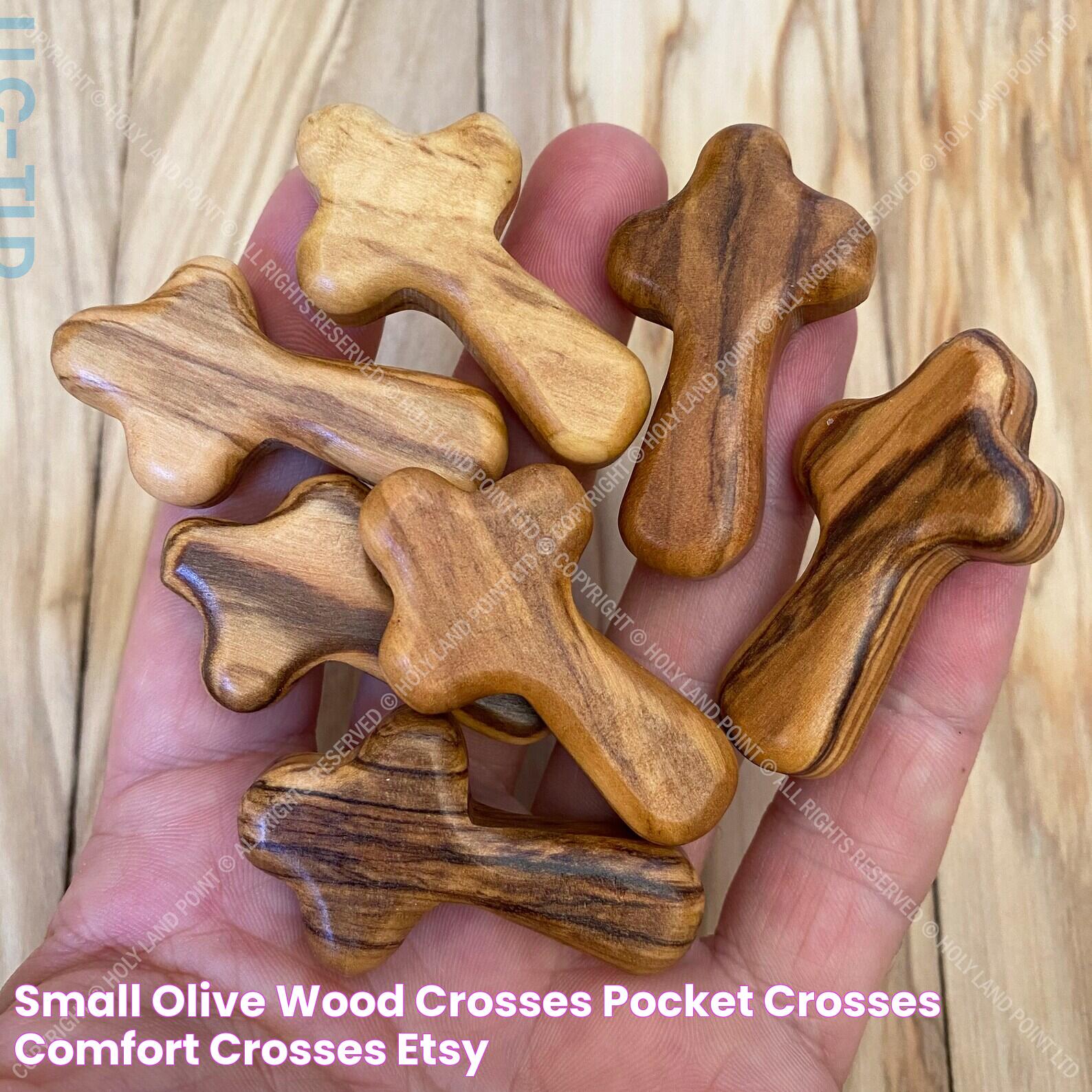 Small olive wood crosses Pocket crosses Comfort crosses Etsy