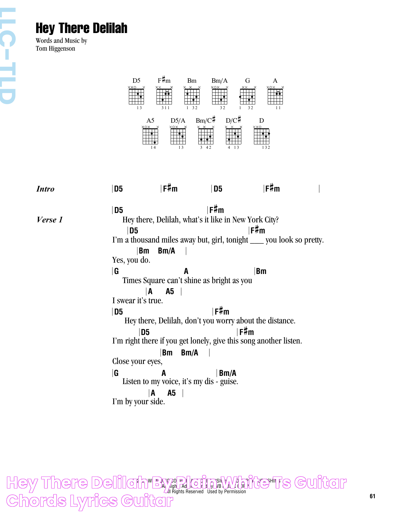 Mastering Plain White Hey There Delilah Chords: A Detailed Guide For Every Music Enthusiast