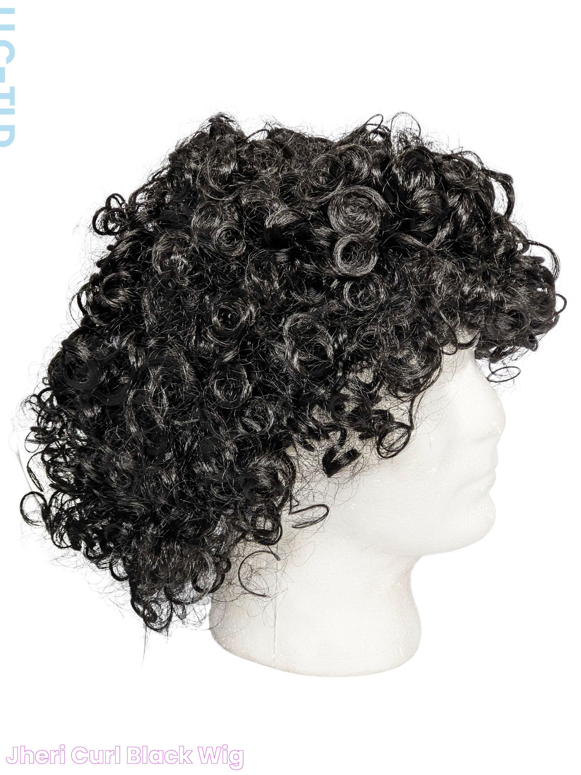 Jheri Curl Black Wig