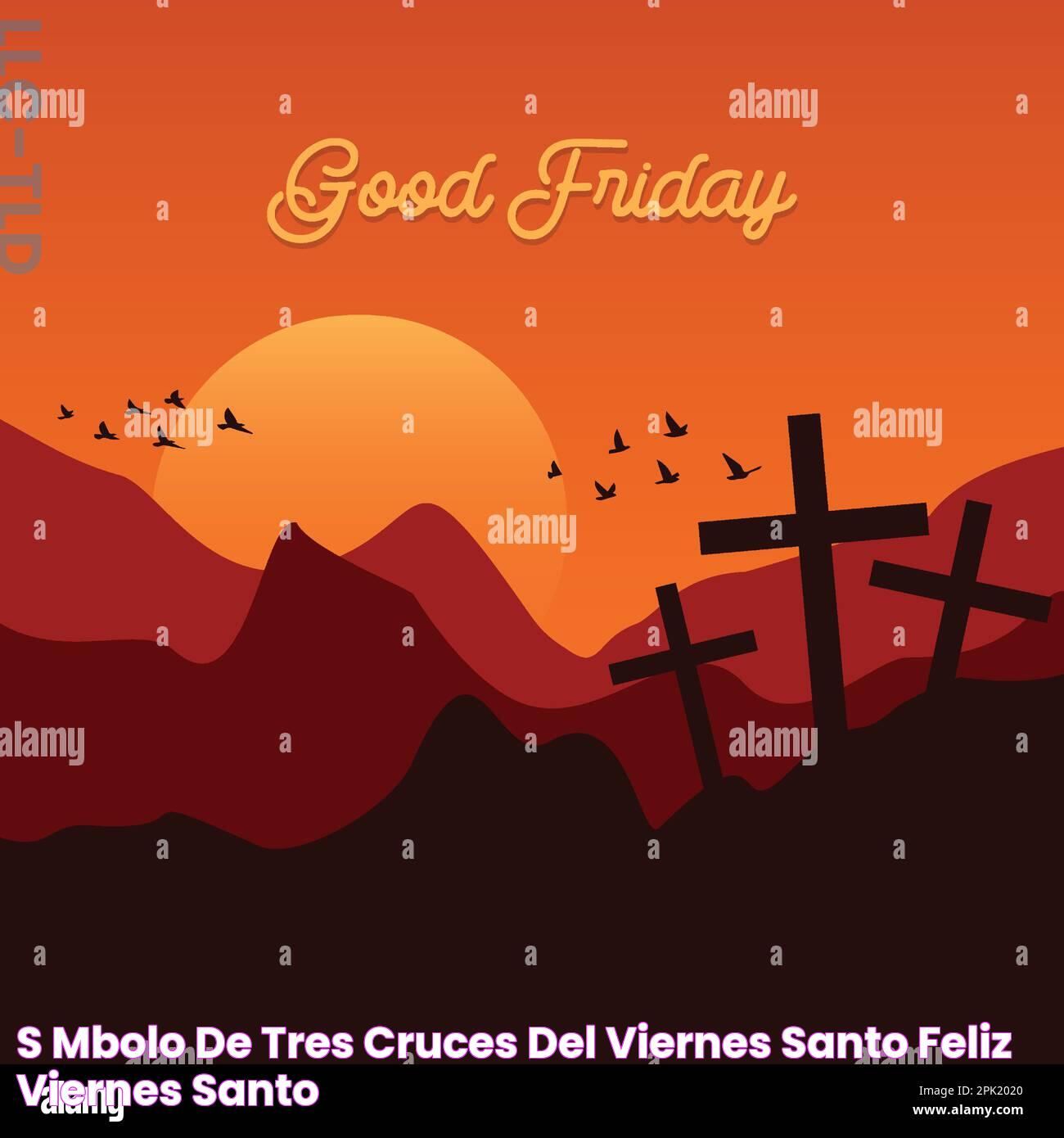 Símbolo de tres cruces del Viernes Santo, feliz viernes Santo