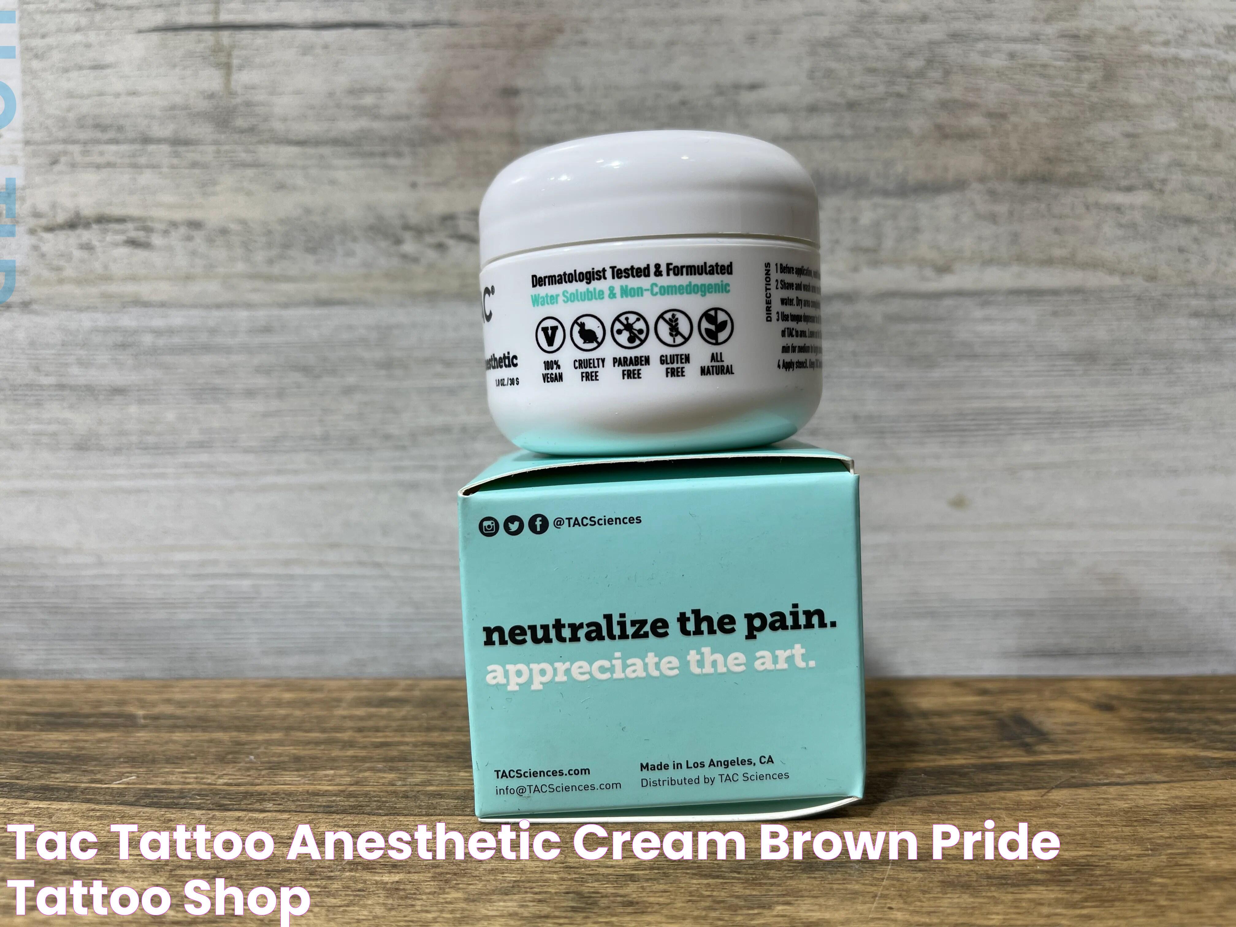 TAC Tattoo Anesthetic Cream Brown Pride Tattoo Shop