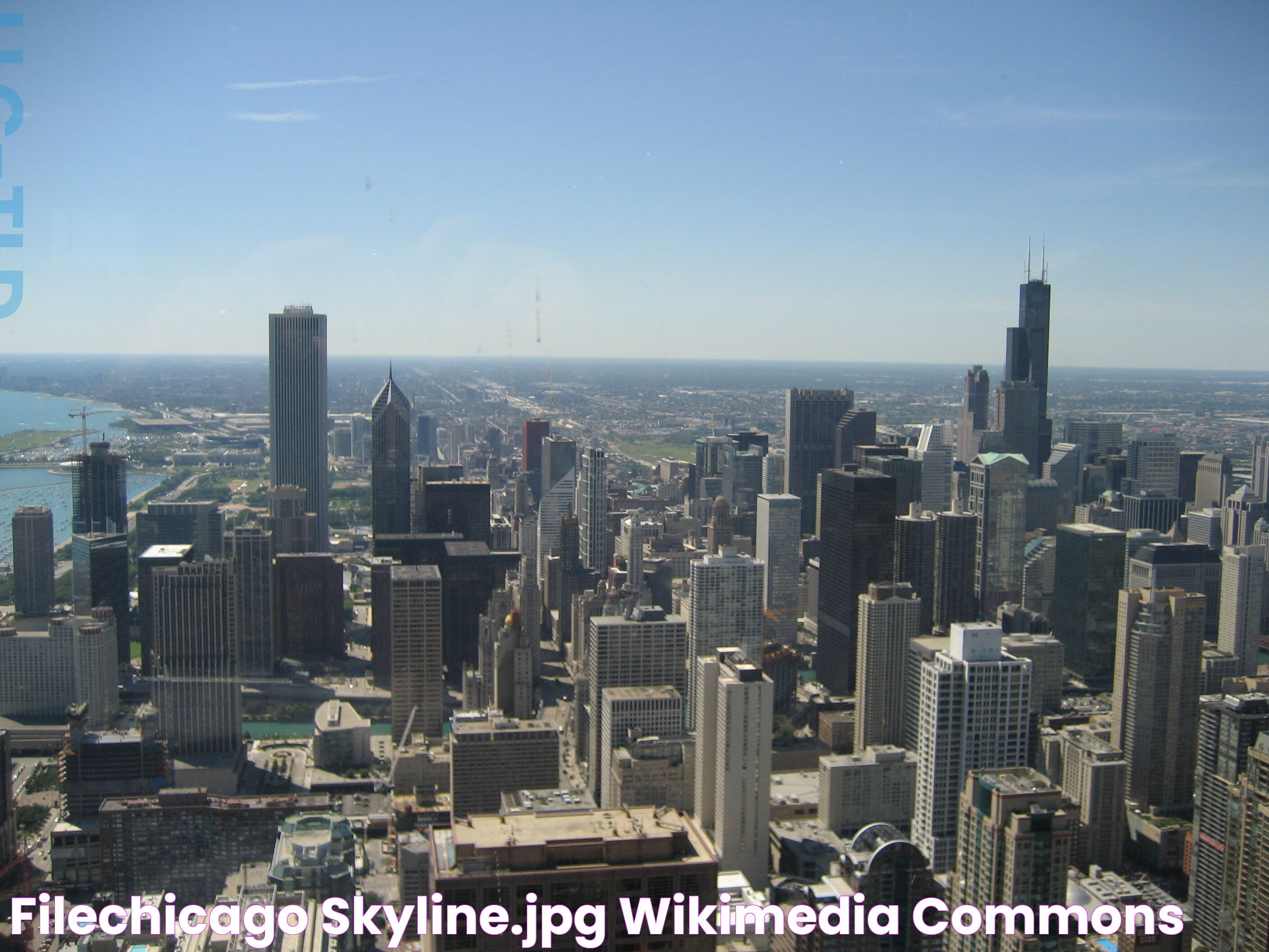 FileChicago skyline.JPG Wikimedia Commons