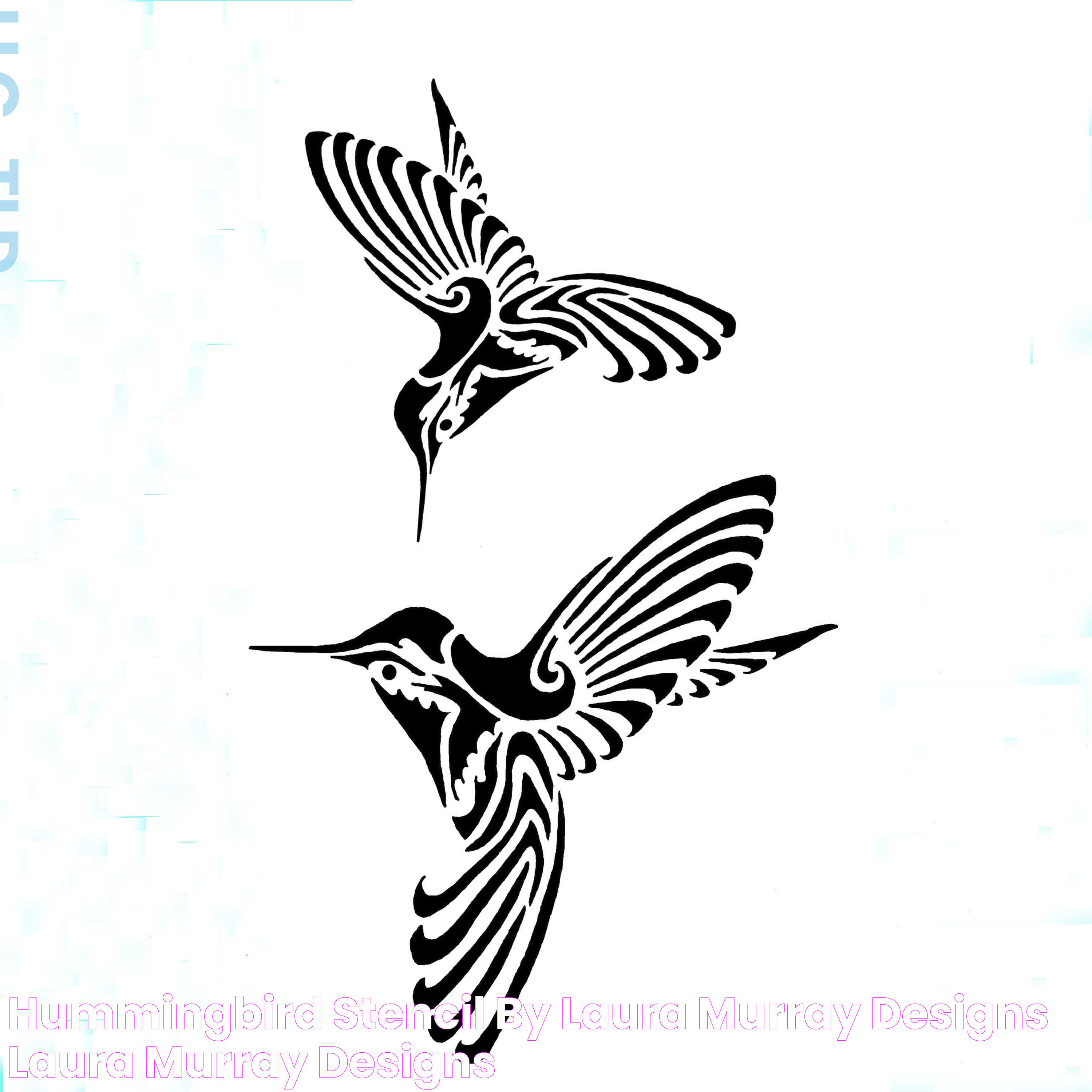 Hummingbird Stencil by Laura Murray Designs Laura Murray Designs