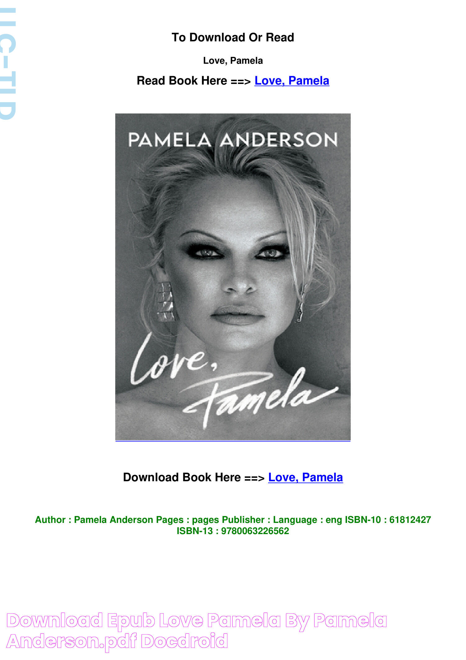 download EPub Love Pamela by Pamela Anderson.pdf DocDroid