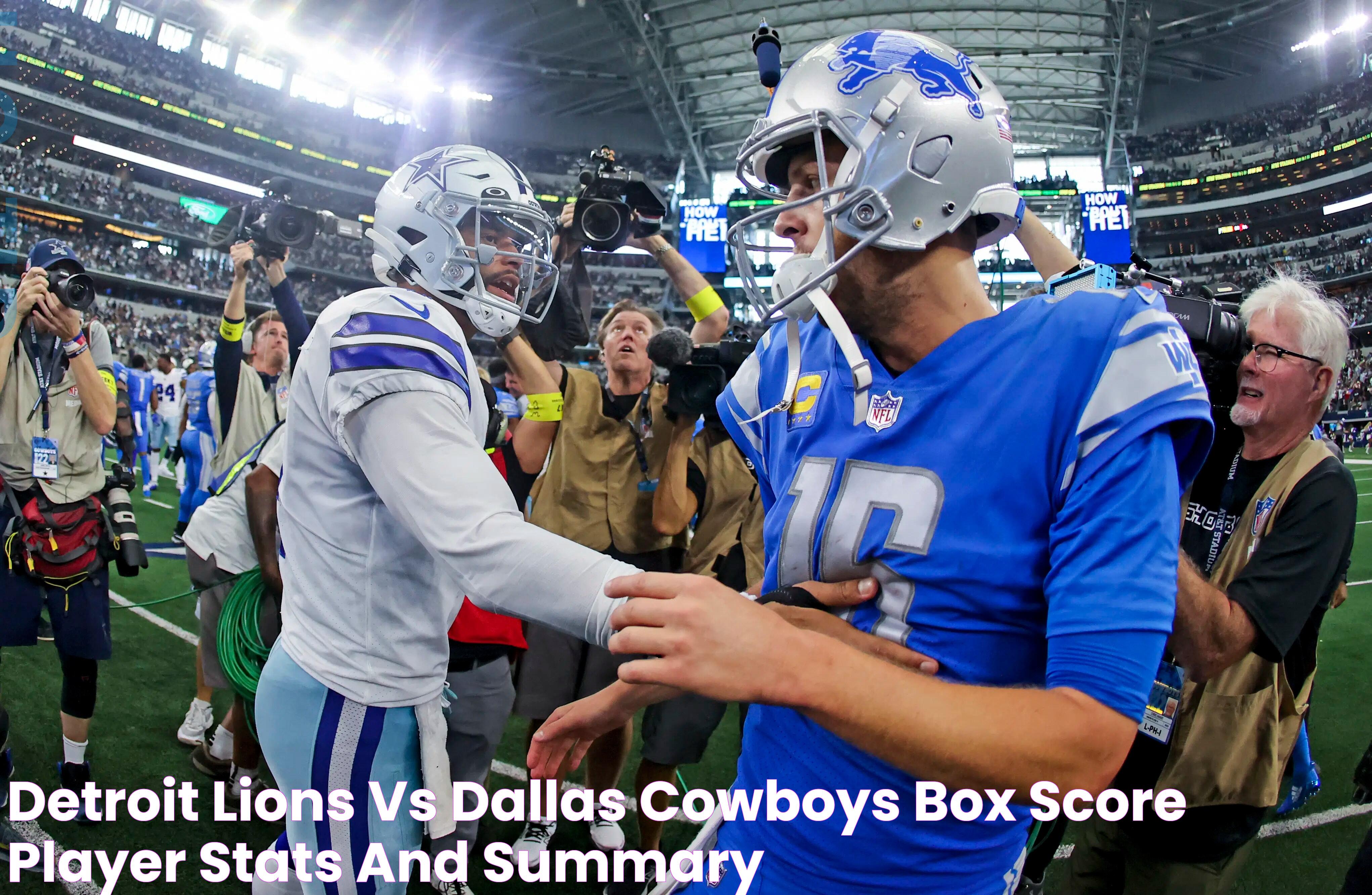 Detroit Lions vs Dallas Cowboys Box score, player stats and summary