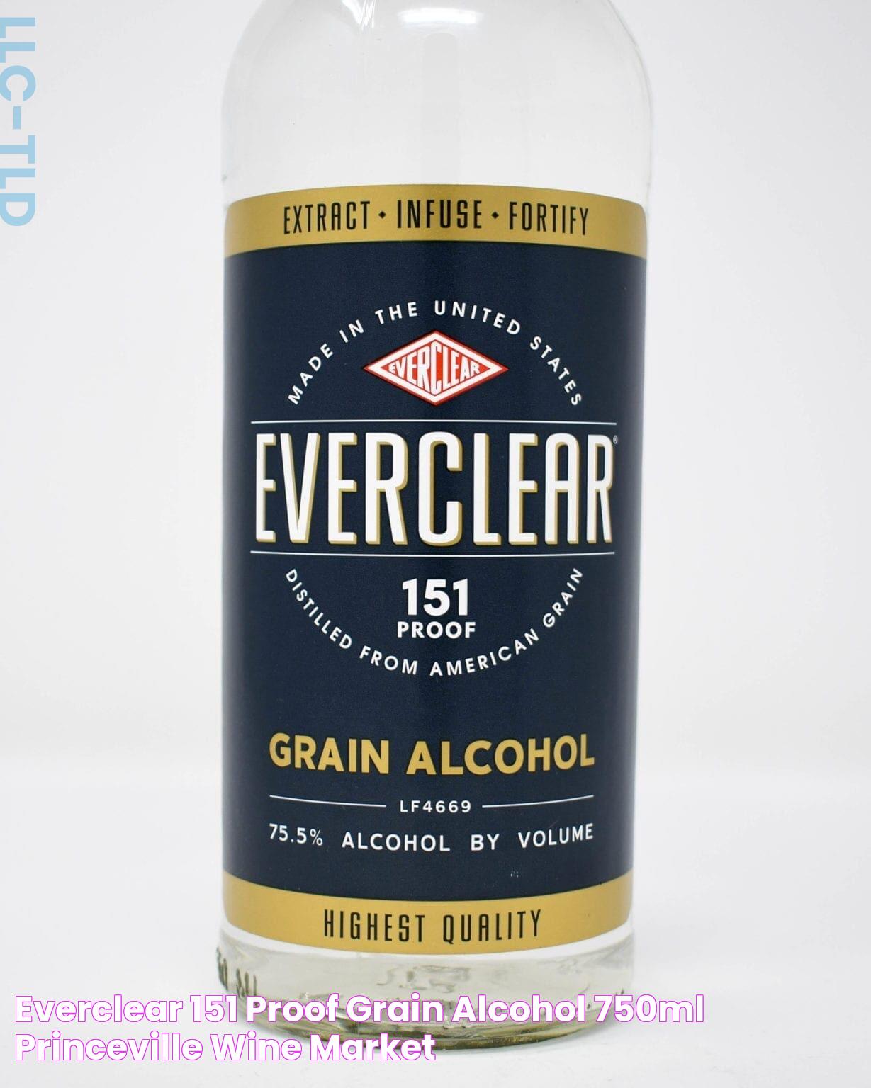 Everclear, 151 Proof, Grain Alcohol, 750ml Princeville Wine Market