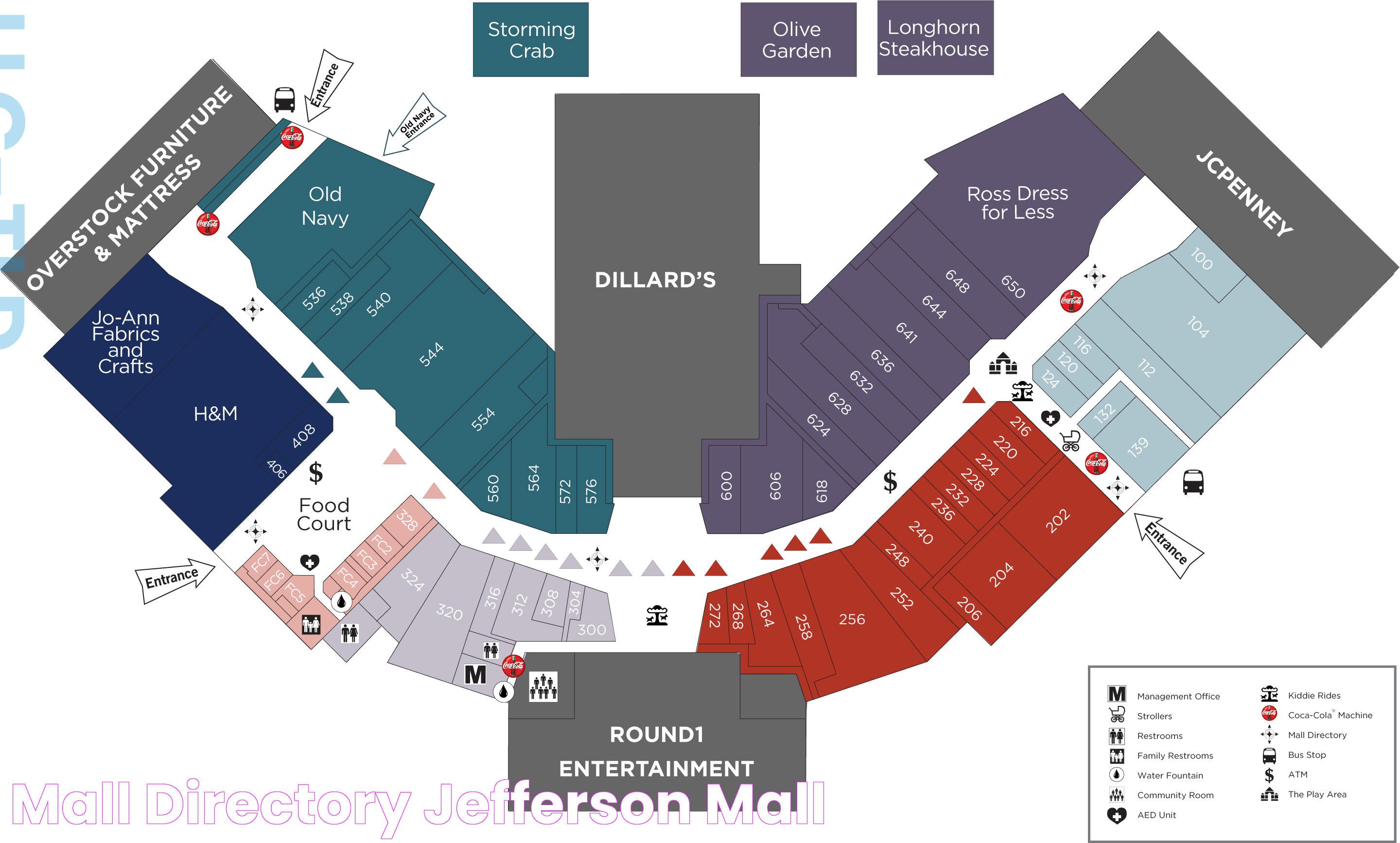 Mall Directory Jefferson Mall