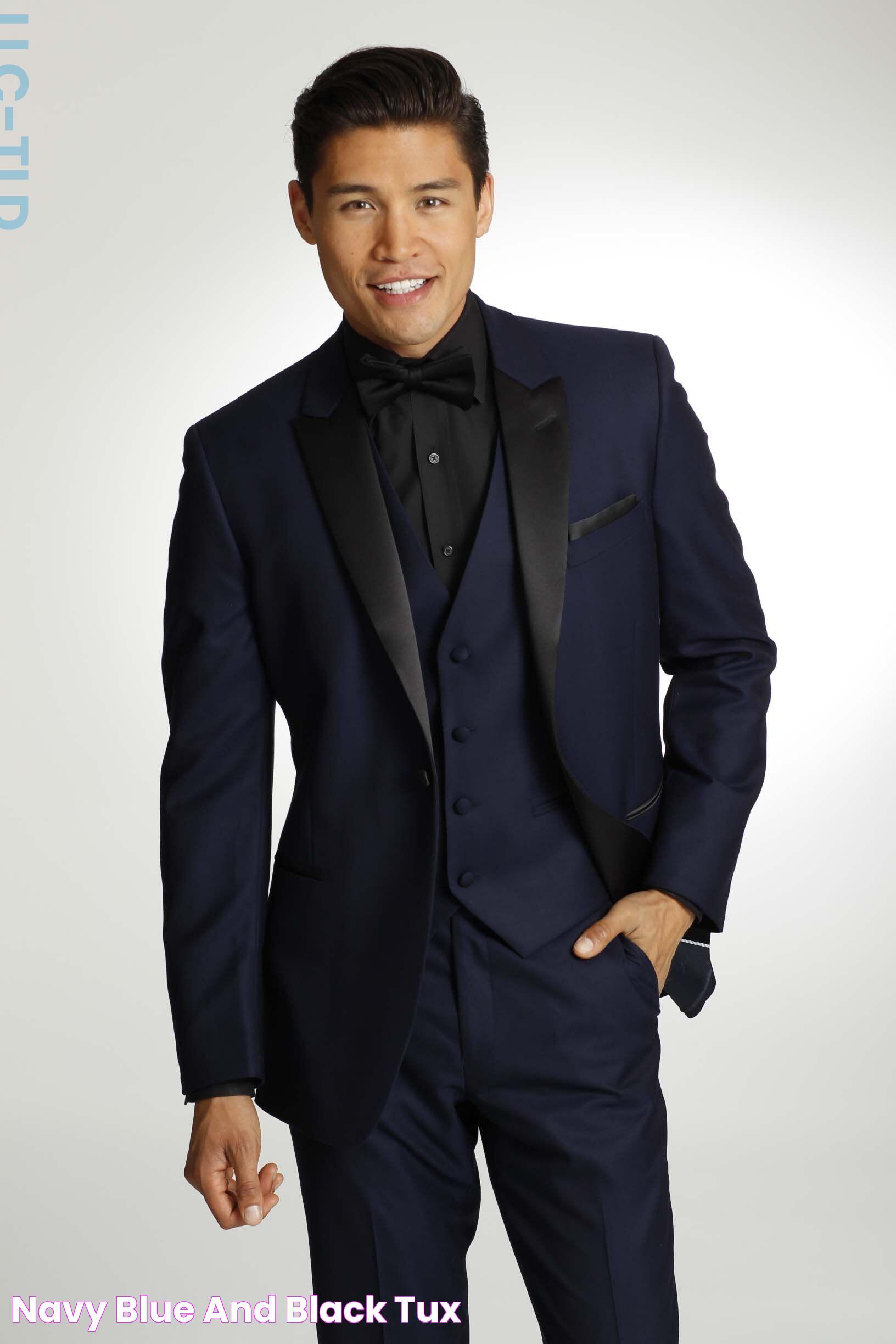 Navy Blue And Black Tux