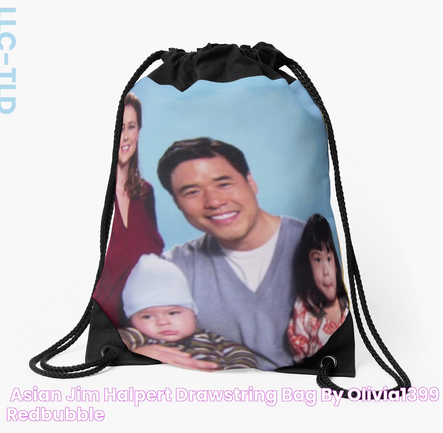 "Asian Jim Halpert" Drawstring Bag by olivia1399 Redbubble