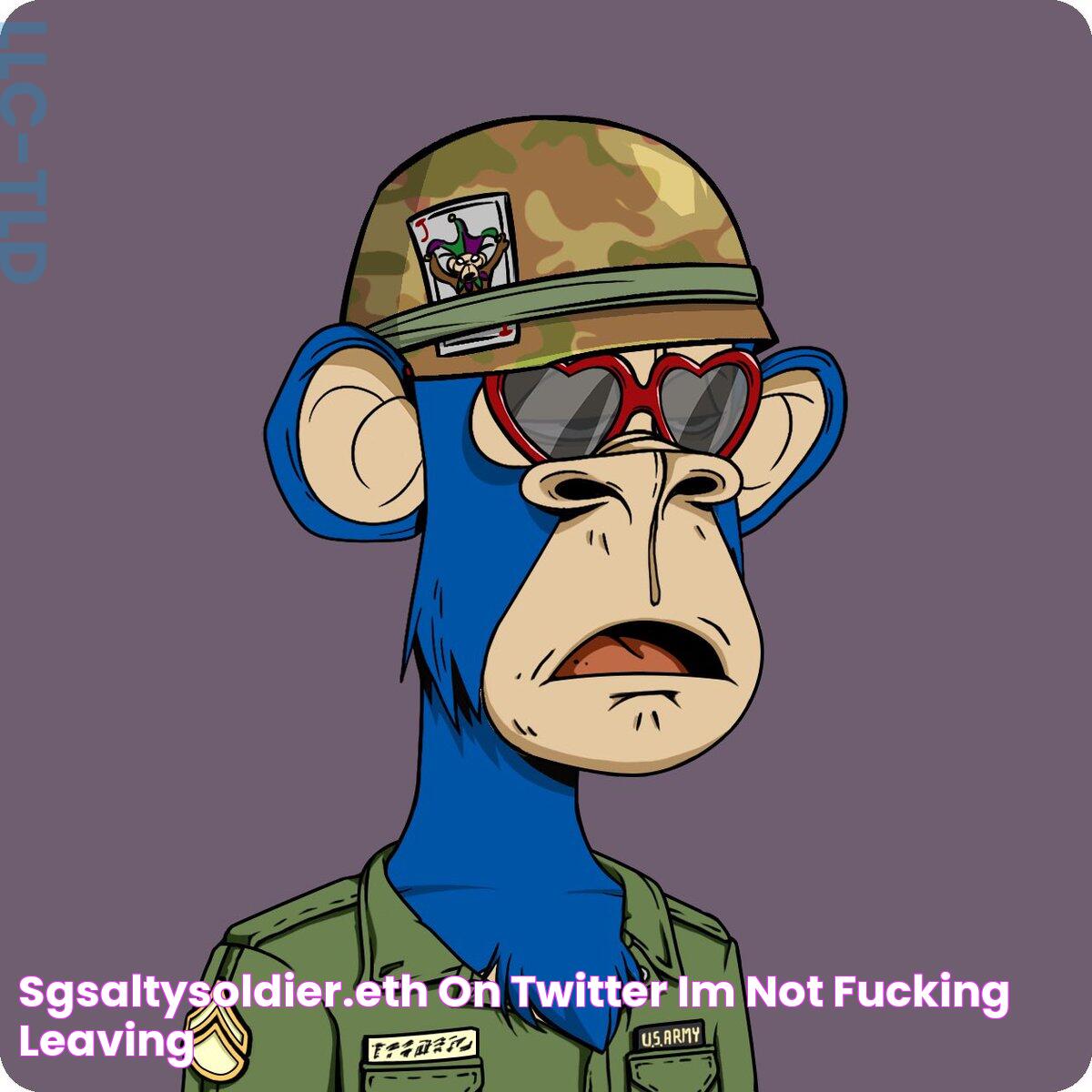 sgsaltysoldier.eth 🍌 on Twitter "IM NOT FUCKING LEAVING"