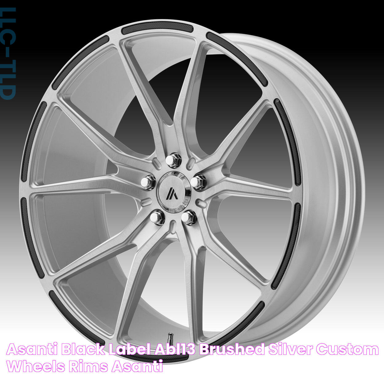 Asanti Black Label ABL13 Brushed Silver Custom Wheels Rims Asanti