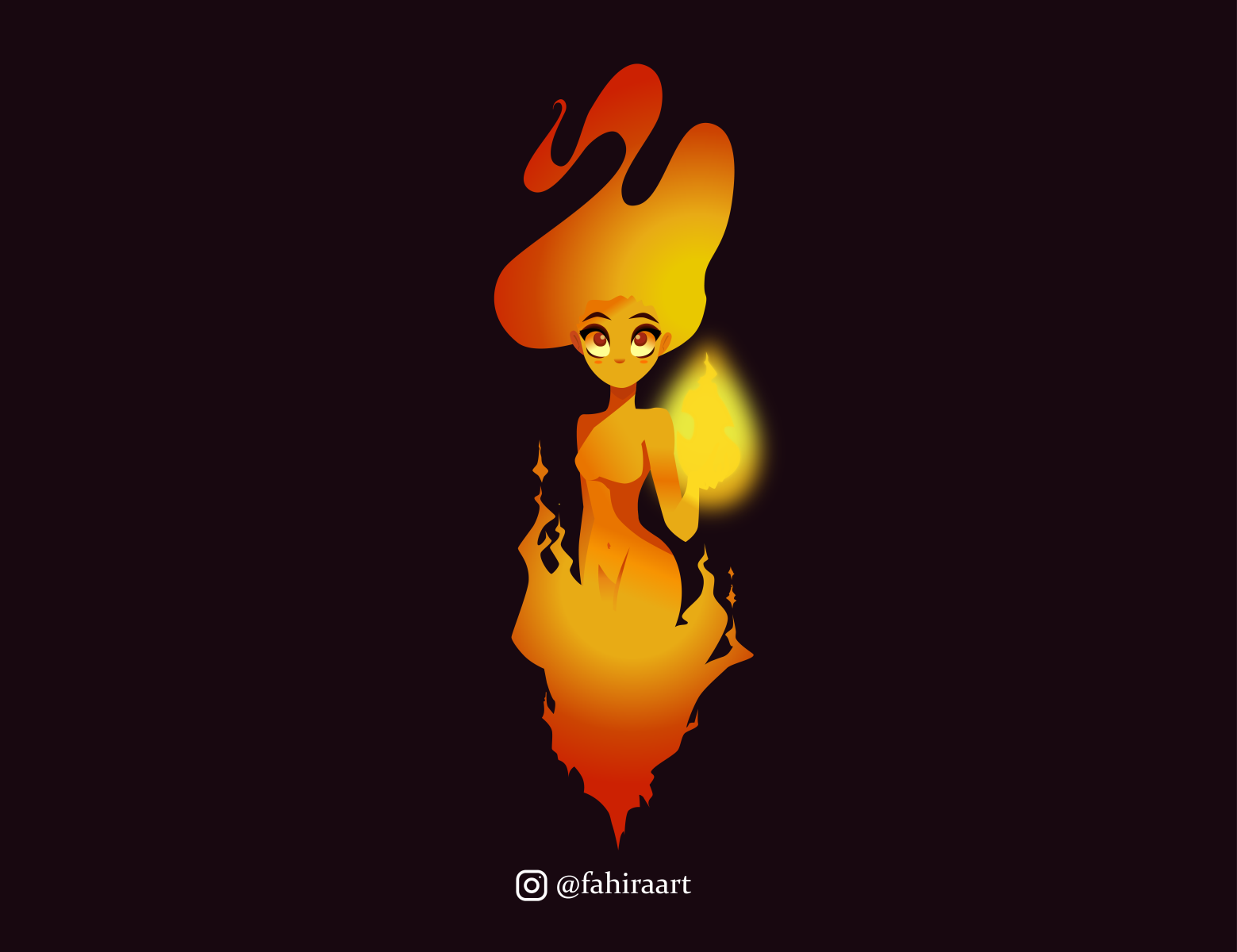 Fire Girl by Fakhirah Maharani on Dribbble