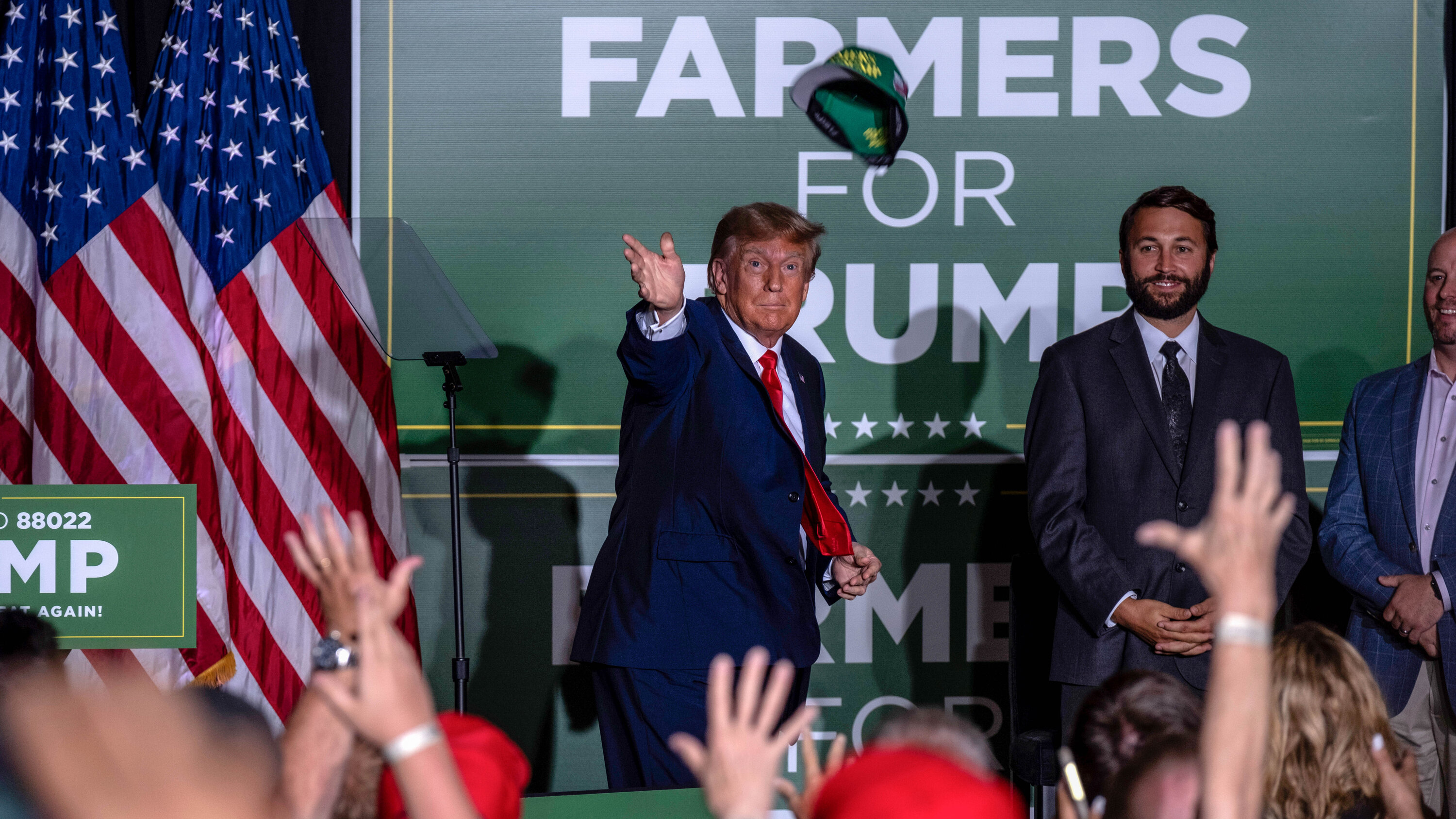 In AgFriendly Iowa, Trump Goes After DeSantis on Farming Issues The