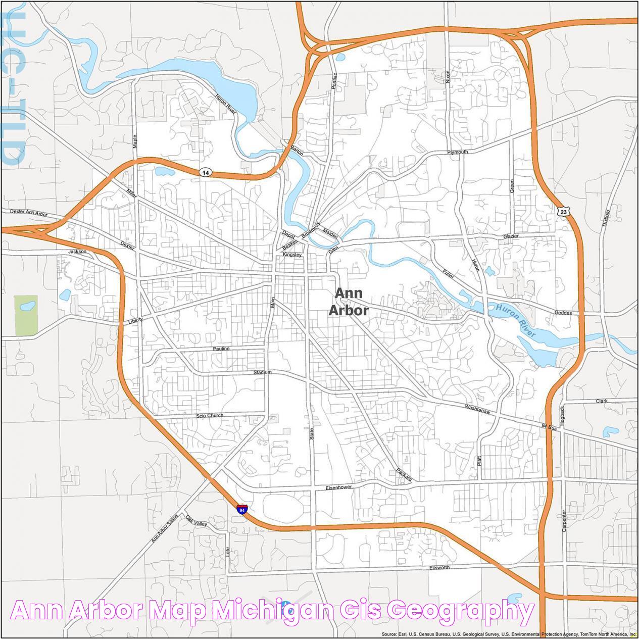 Ann Arbor Map, Michigan GIS Geography