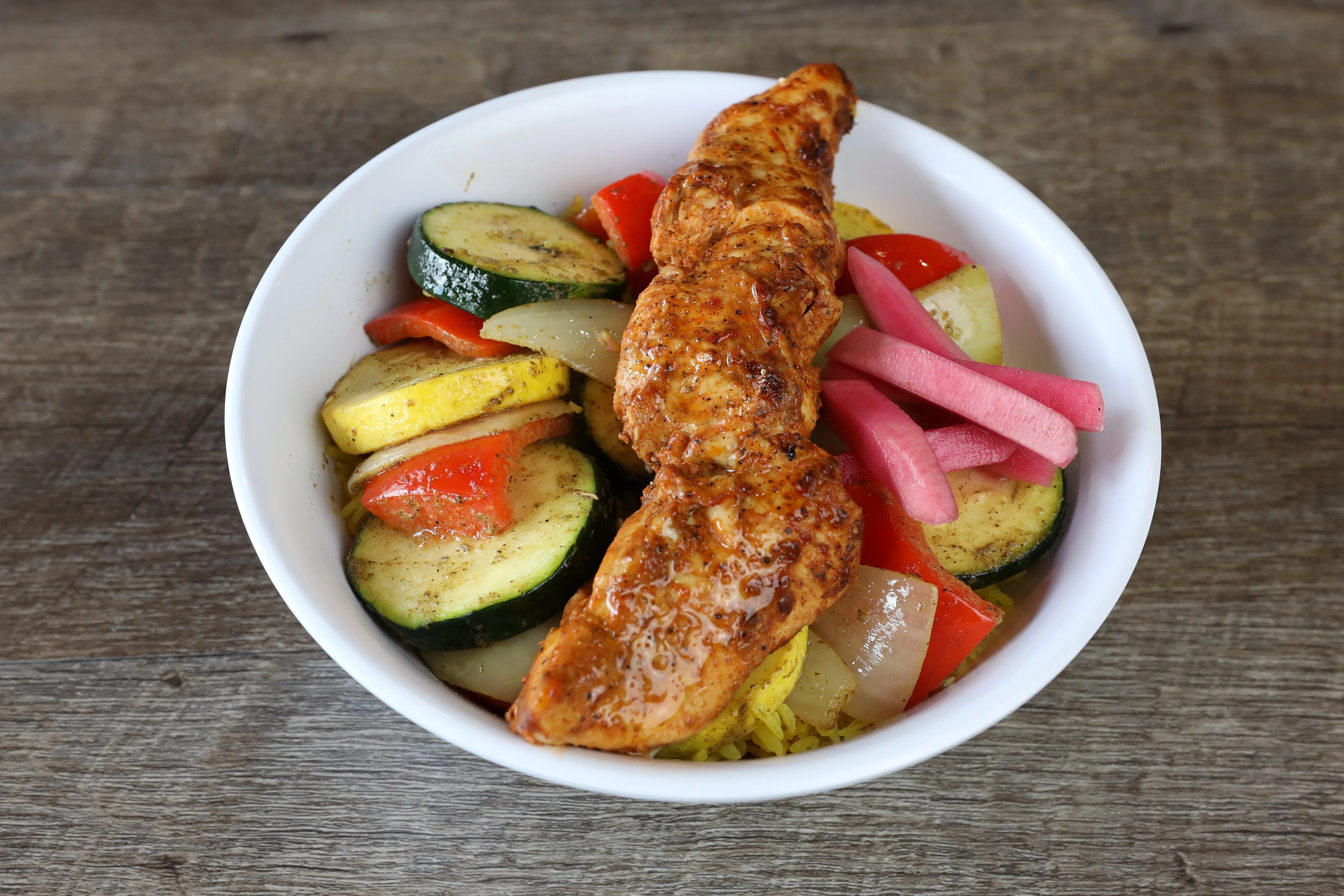 Chicken Kabob Bowl Pita Feast