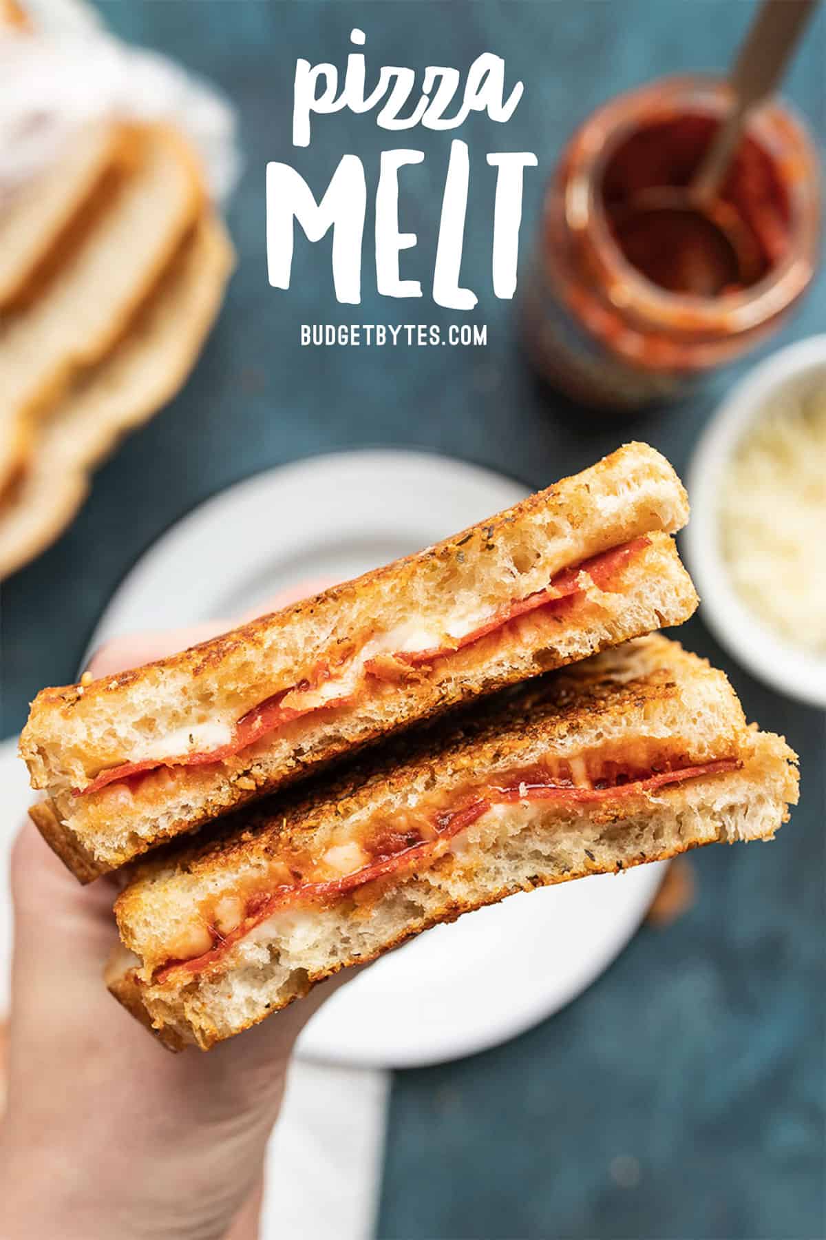 Pizza Melts (Pizza Grilled Cheese) Budget Bytes