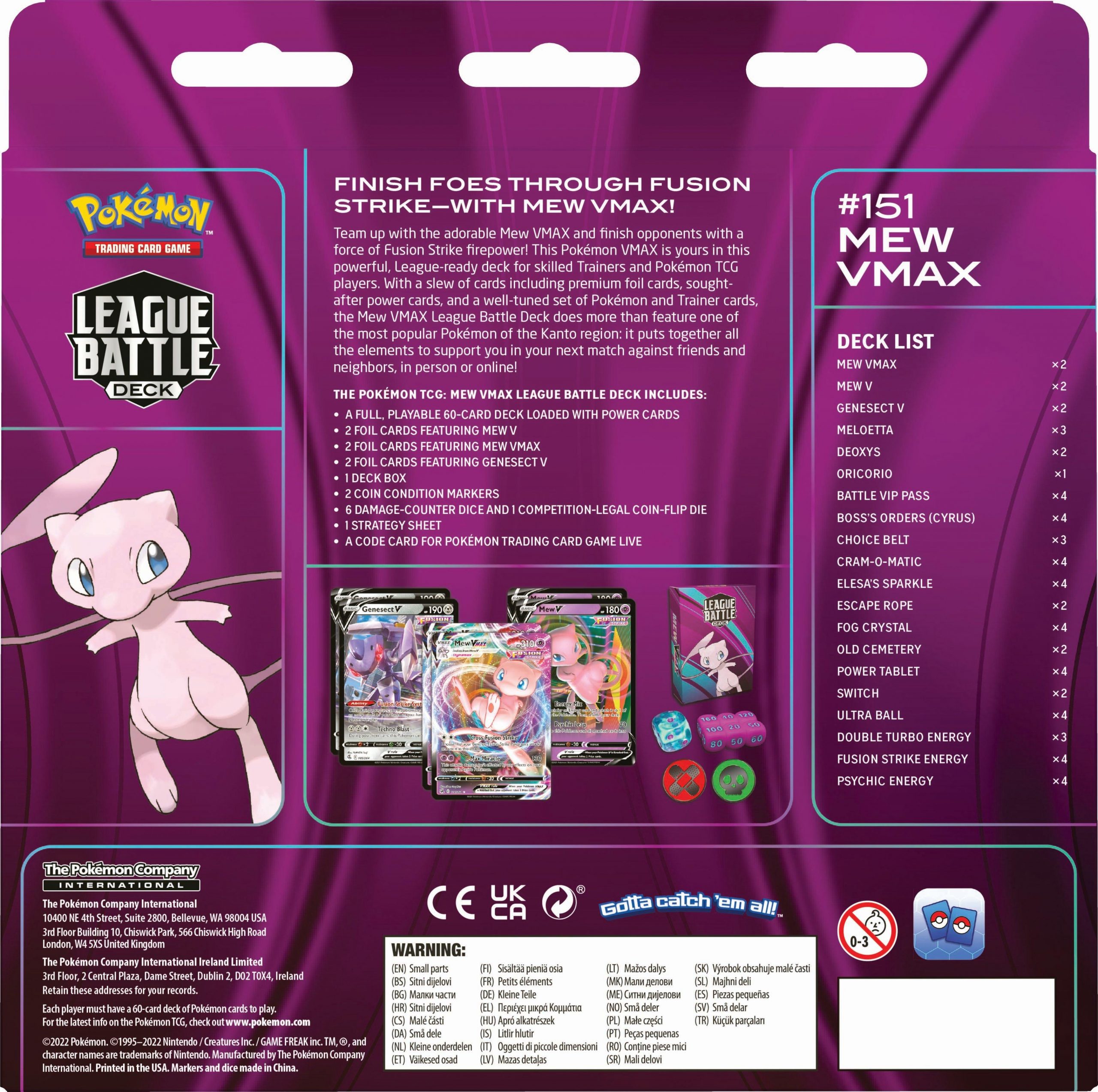 Pokemon Mew VMAX League Battle Deck Legacy Comics and Cards Trading