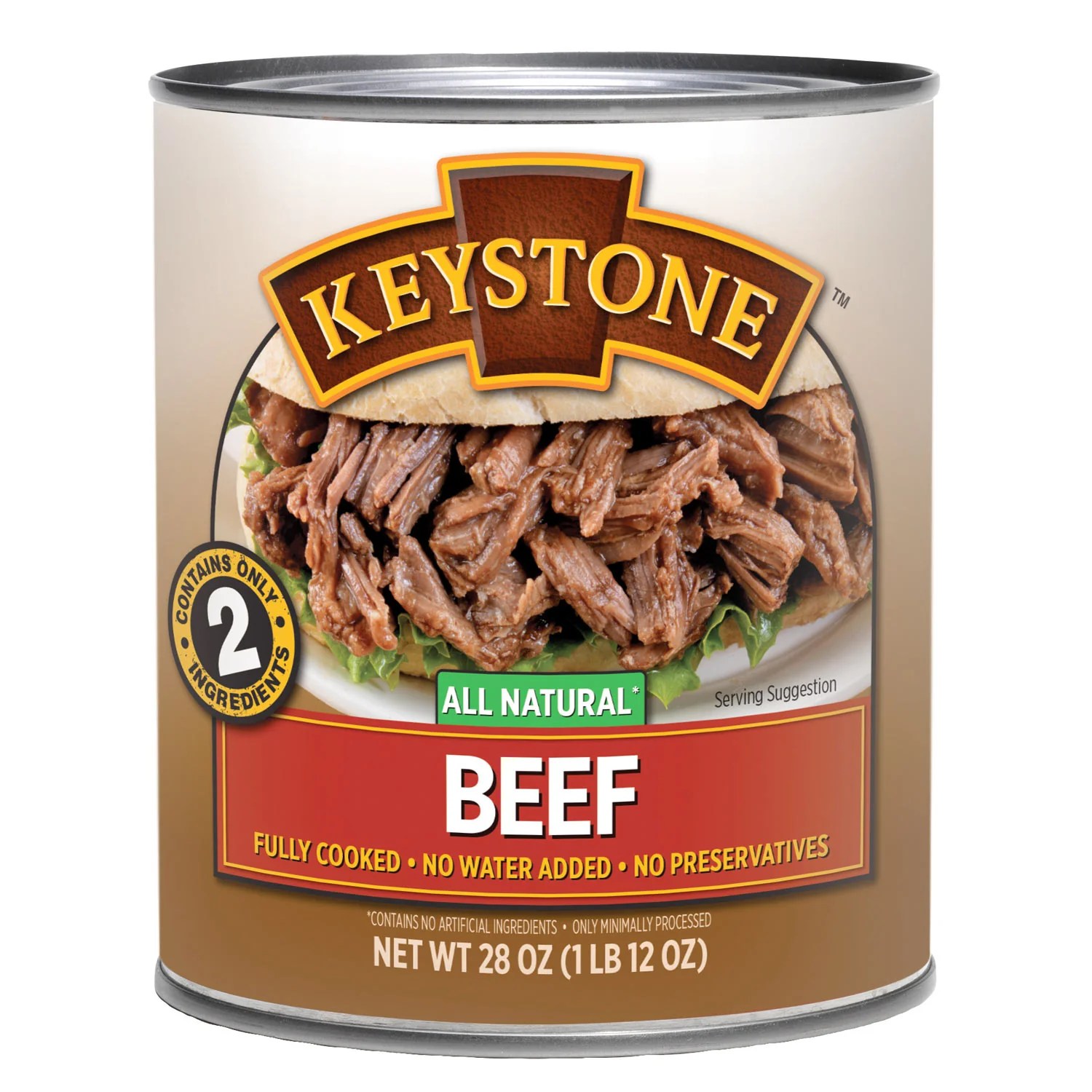 All Natural Canned Beef (28 oz Cans) Keystone Meats