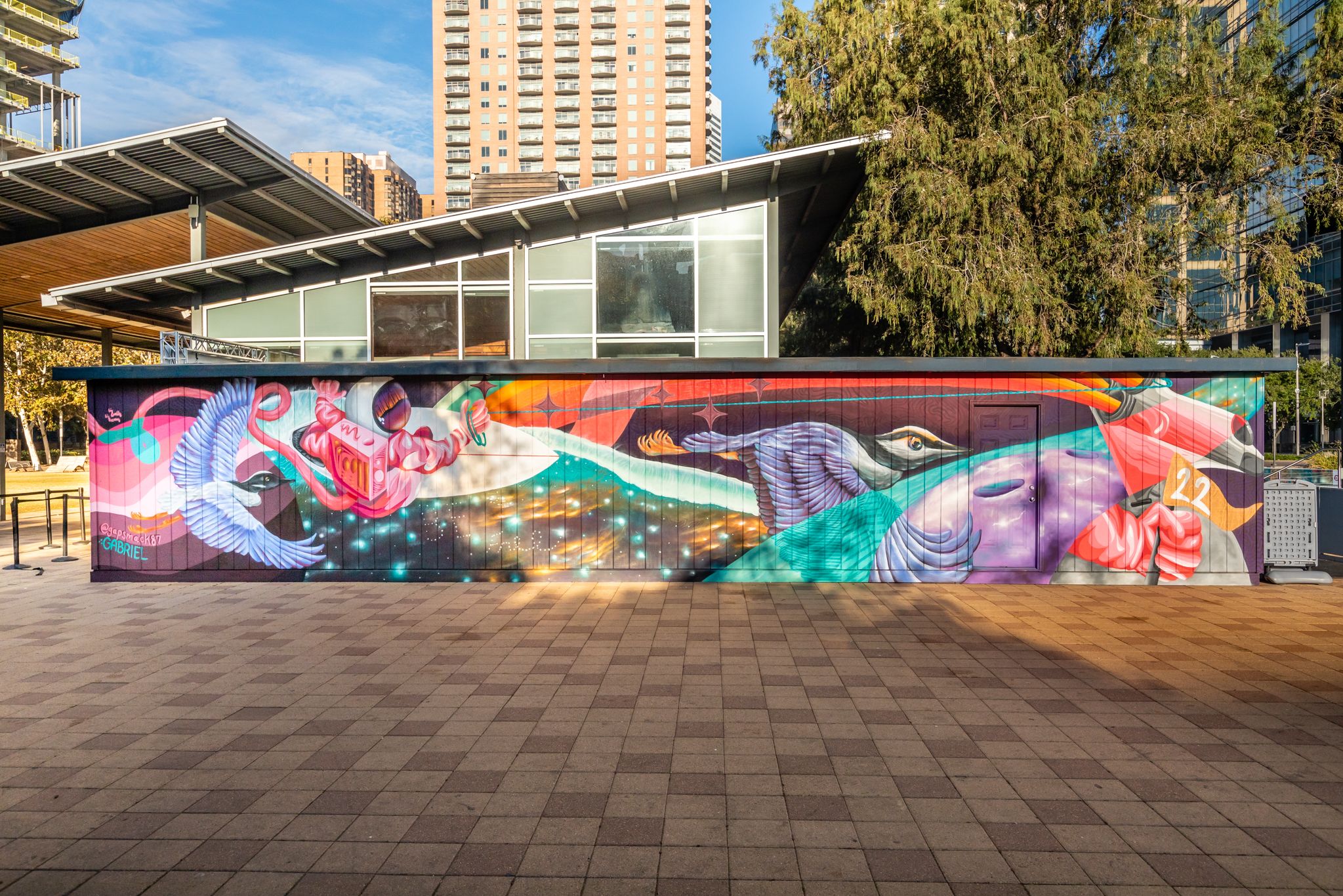 Discovery Green Gabriel Houston Mural Map