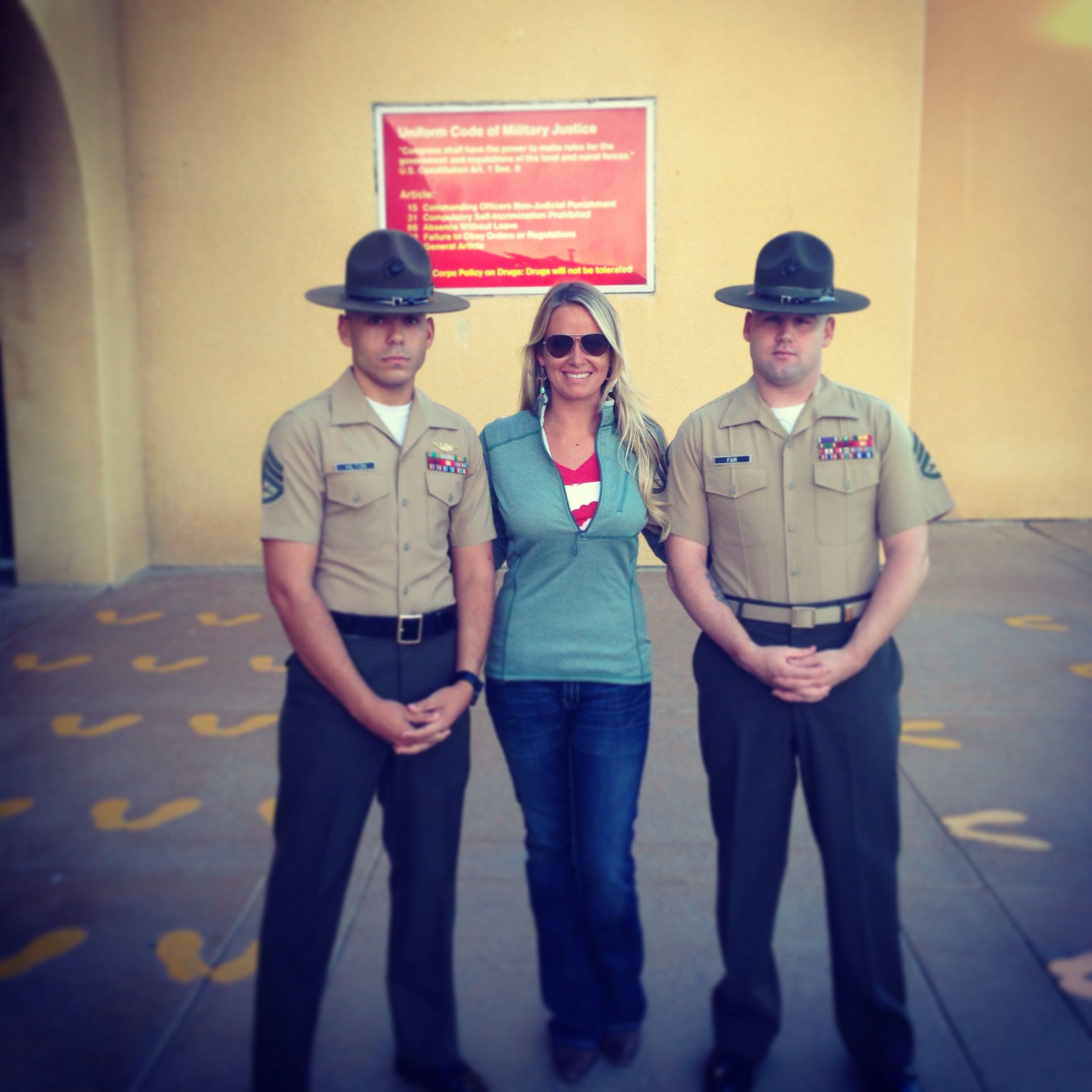 The Yellow Footprints at the Marine Corps Recruiting Depot, San Diego.