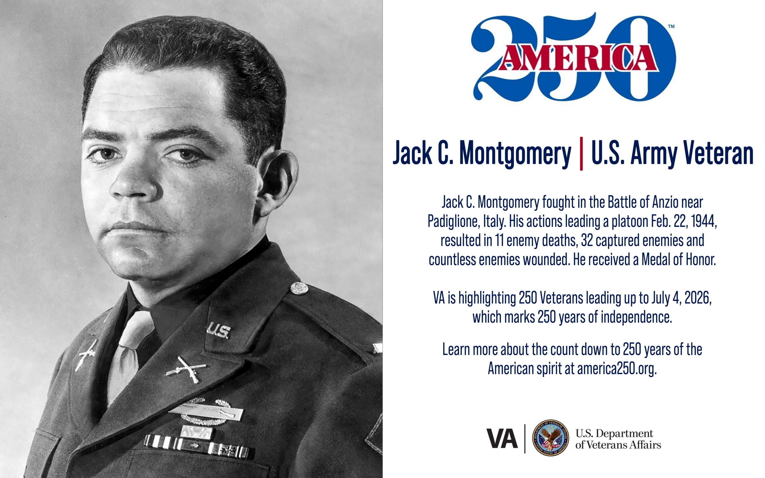 America250 Army Veteran Jack C. Montgomery VA News