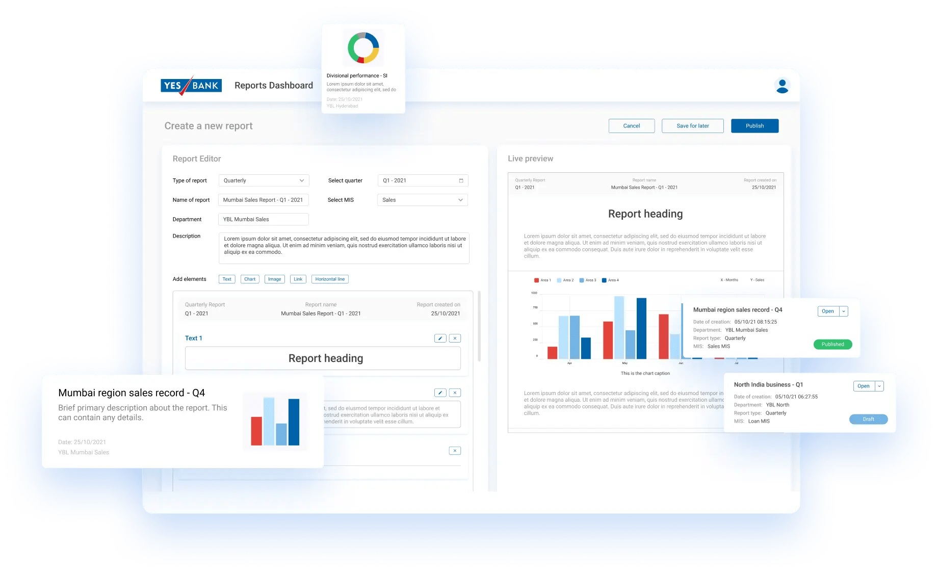 Designed a documentation and reporting system for Yes Bank Auriga IT