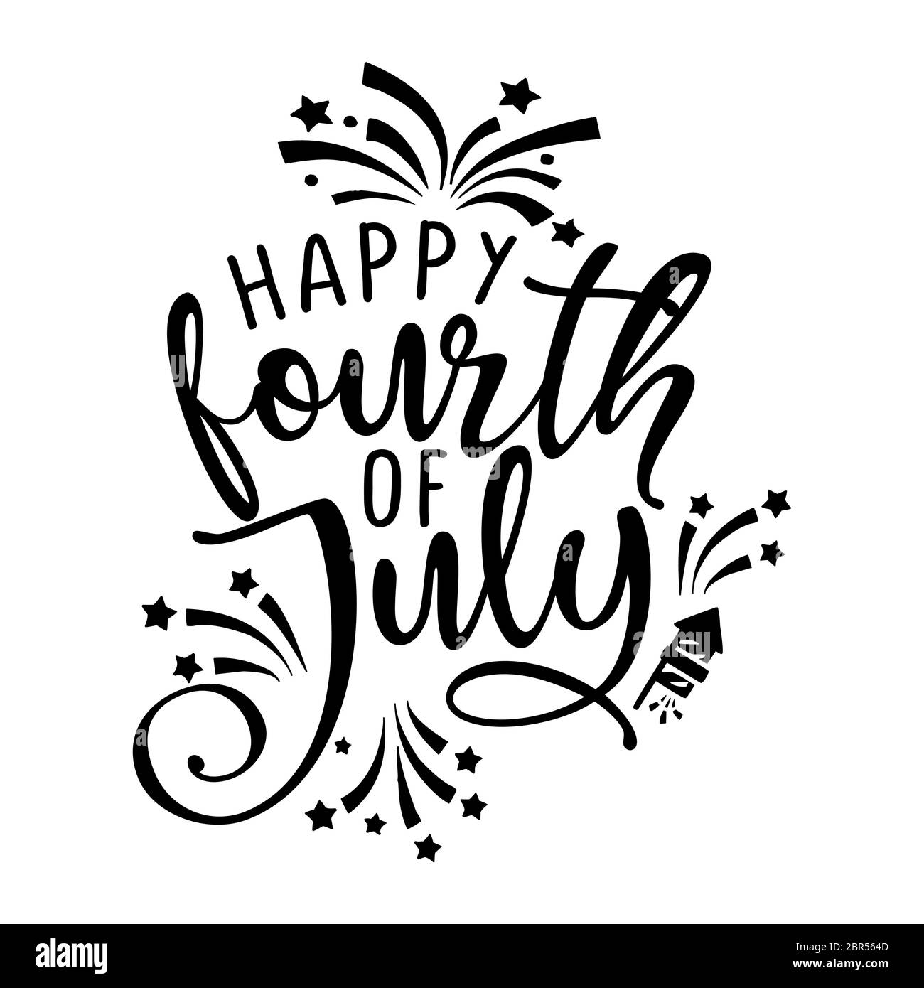 Happy fourth of July Happy Independence Day July 4th lettering design