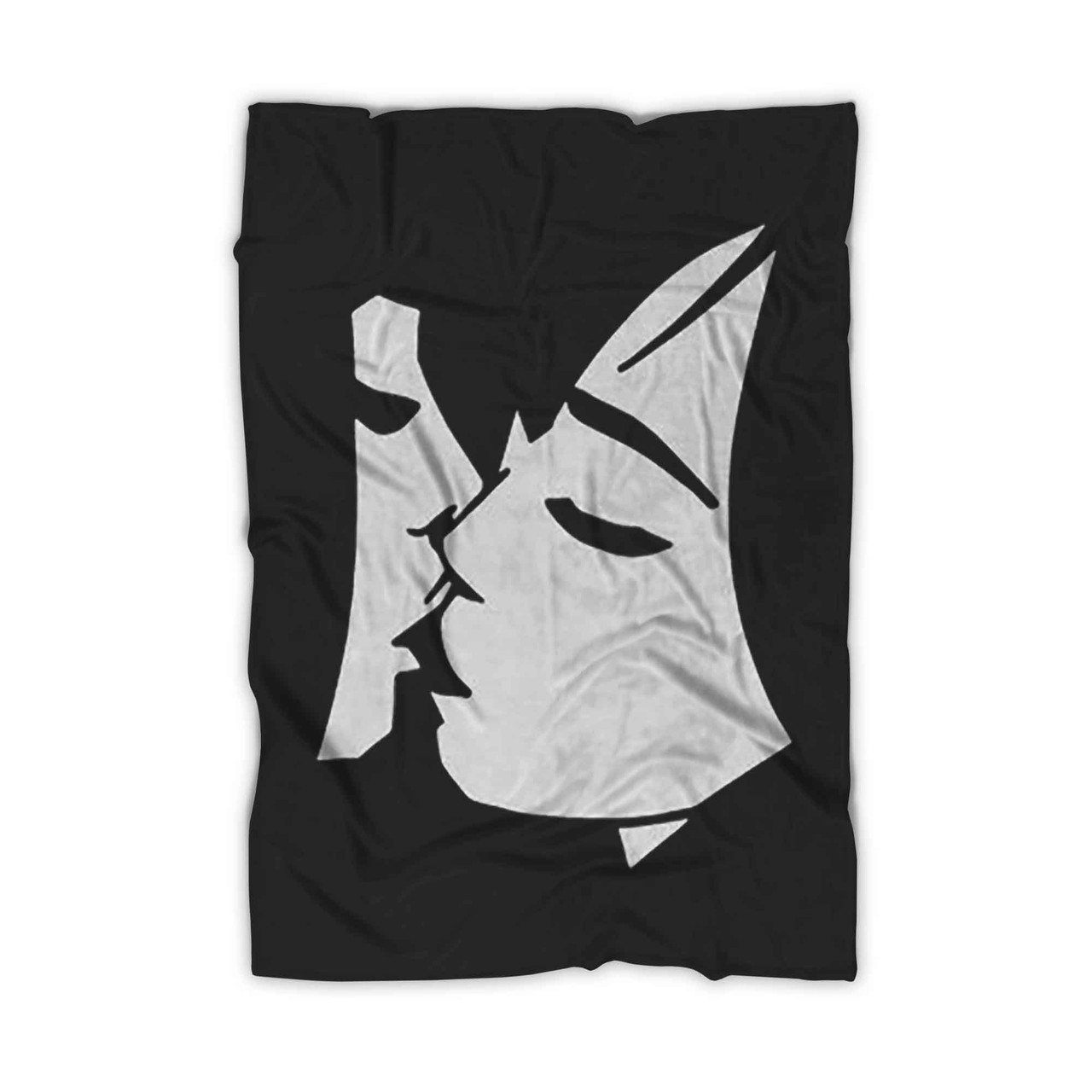 Lesbian Kissing Portrait Blanket