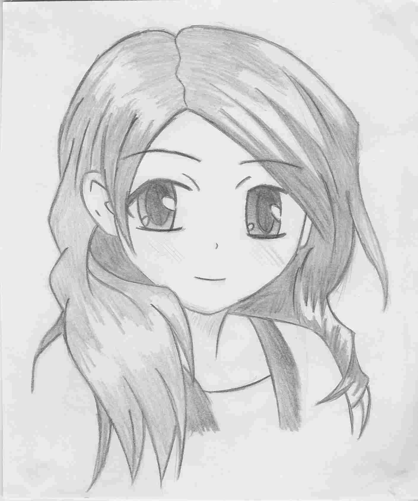 Anime Cute Girl Drawing at Explore collection of