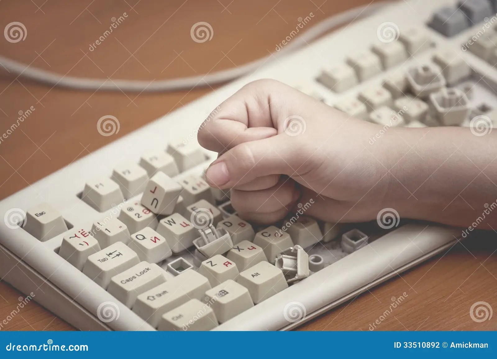 Broken Keyboard Stock Photography Image 33510892