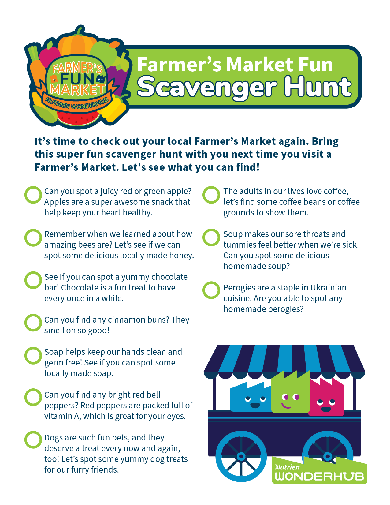 Farmer's Market Fun Scavenger Hunt Wonderhub