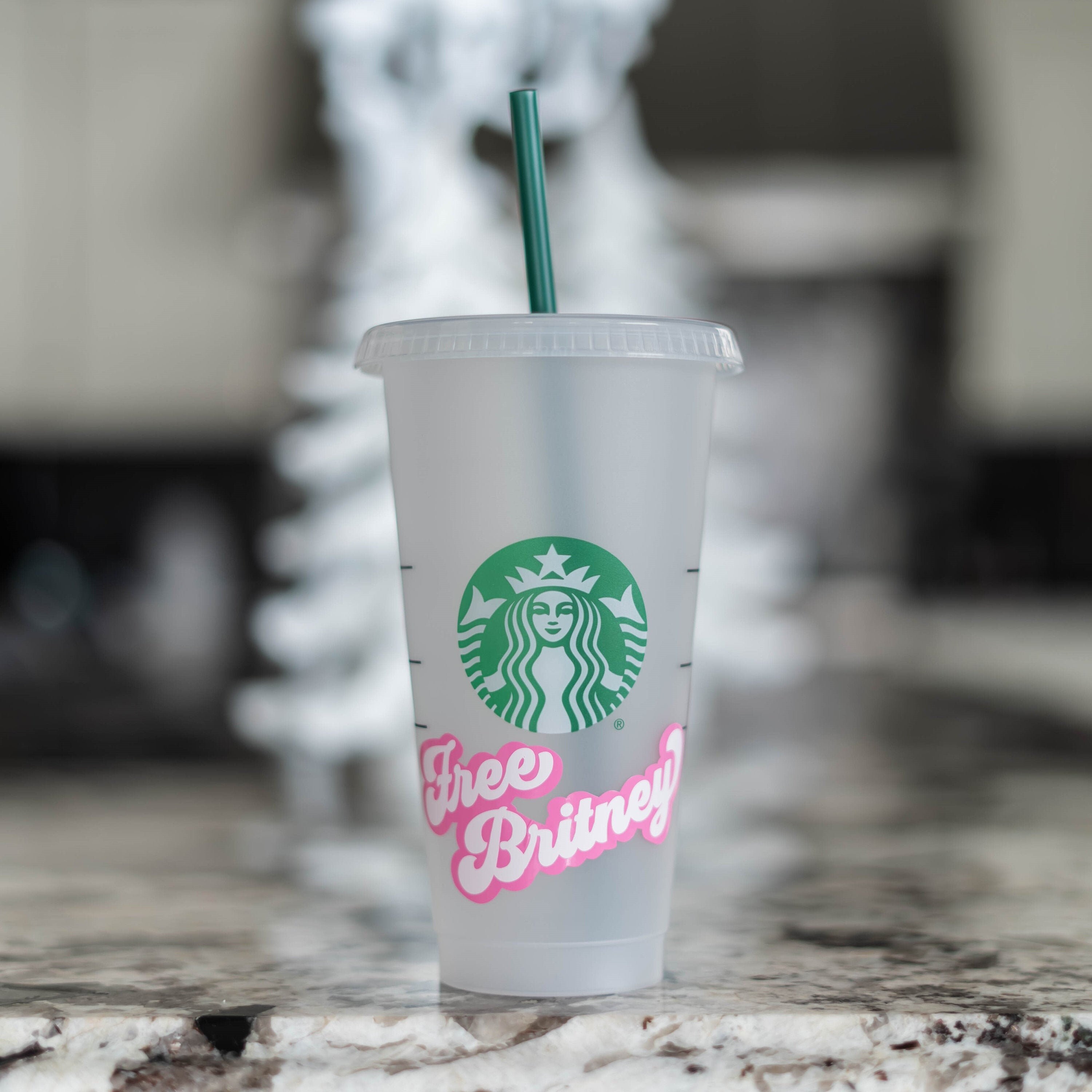 Free Britney Spears Venti Iced Coffee Starbucks Cup Britney Etsy