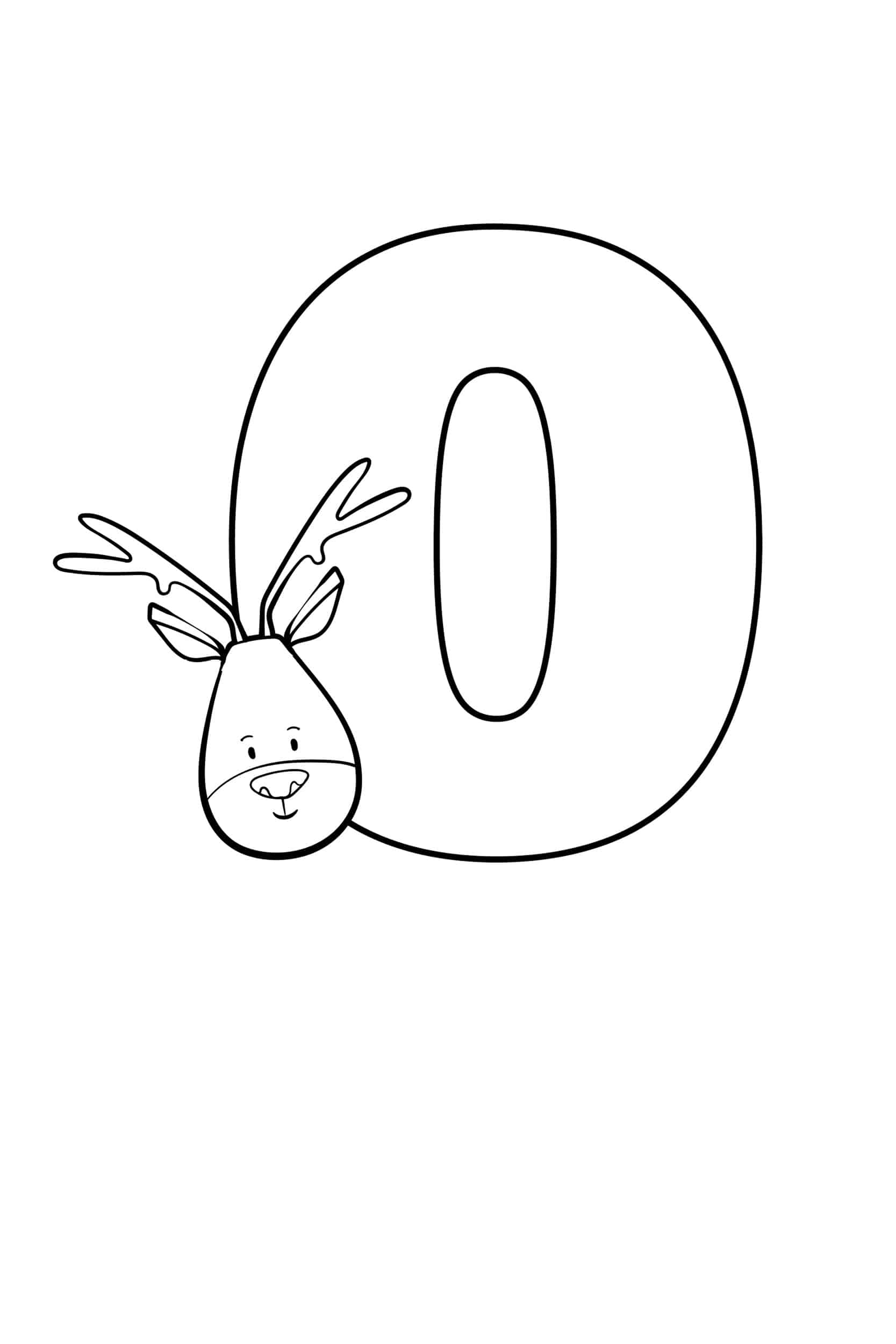 Printable Cute Bubble Letter O