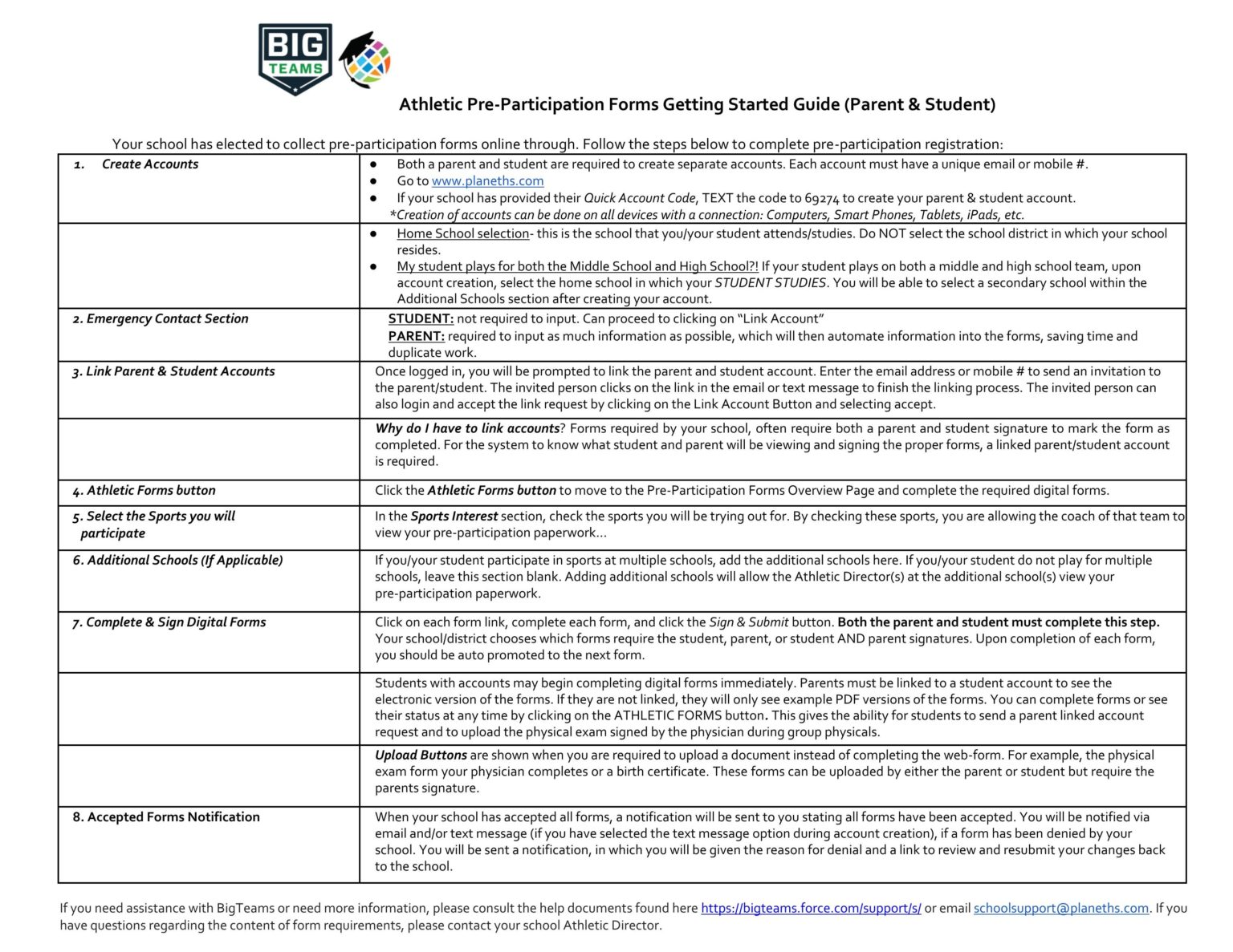 Registration PVSD Athletics