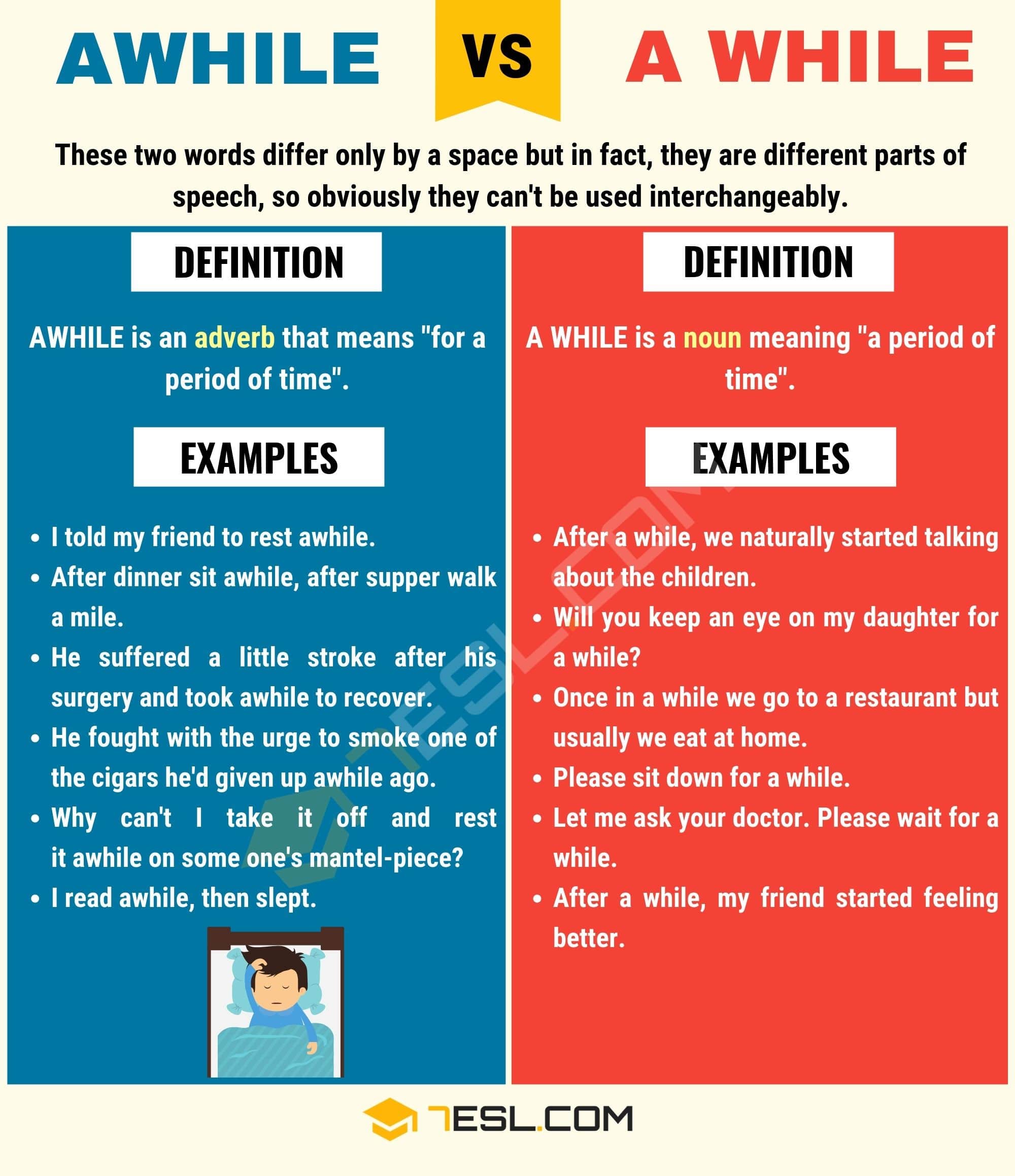 Awhile vs. A While Avoid This Common Grammar Mistake! • 7ESL