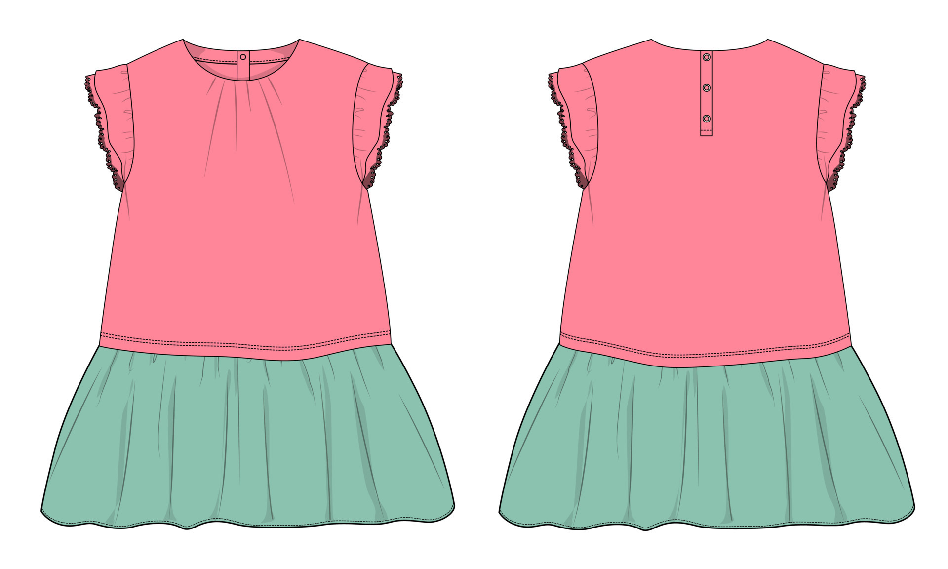 Design Dress Drawing For Kids